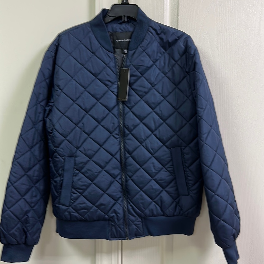 young mens Structure Nylon jacket navy large